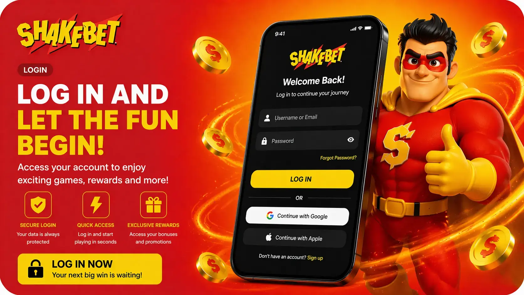Inloggen bij ShakeBet Casino image 2